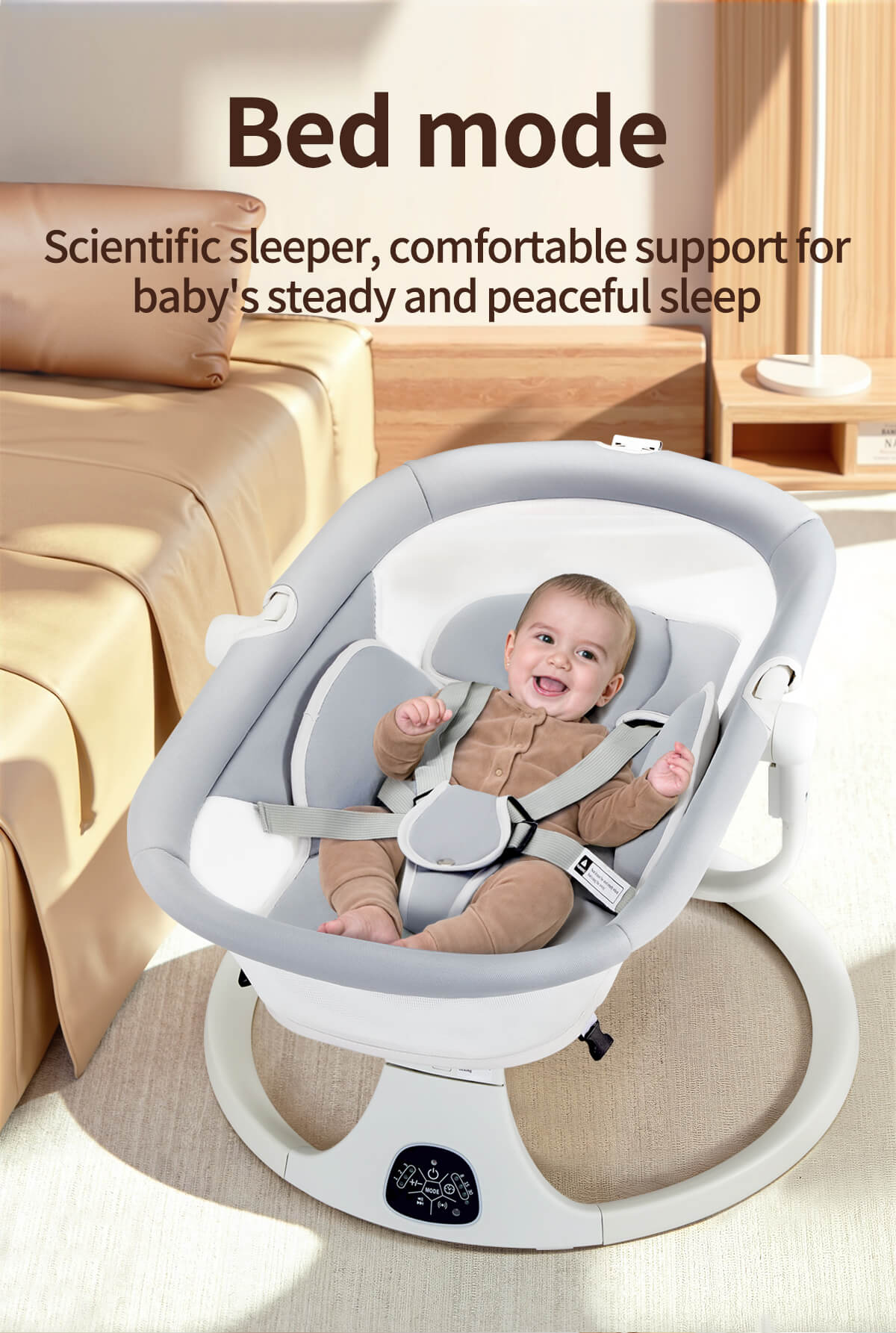 Columpio eléctrico para bebés y niños pequeños. 