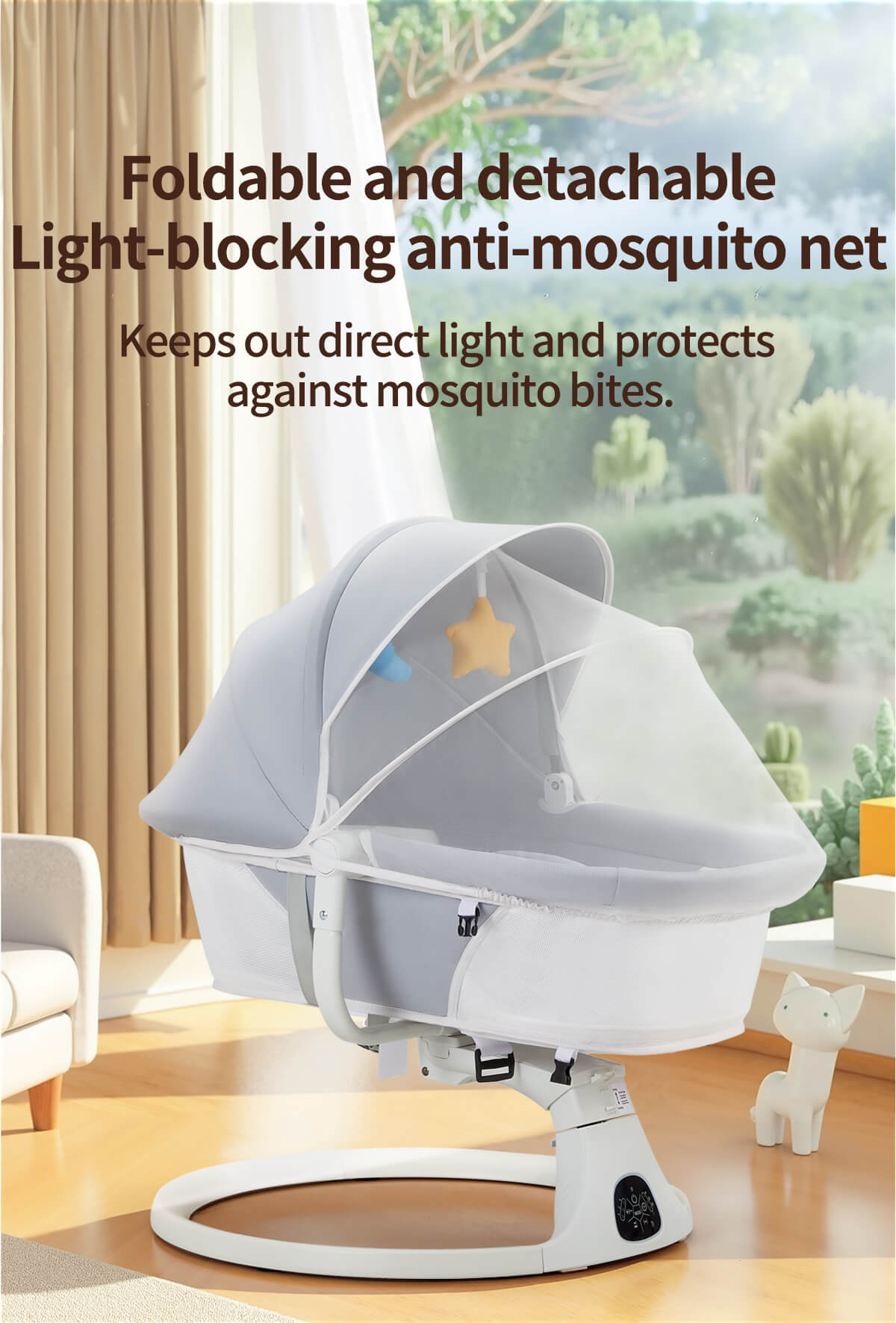 Columpio eléctrico para bebés y niños pequeños. 
