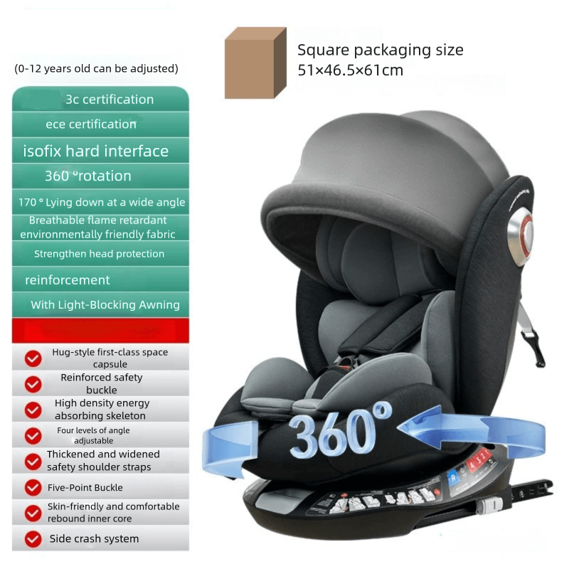 Asientos de coche con rotación de 360 ​​grados 