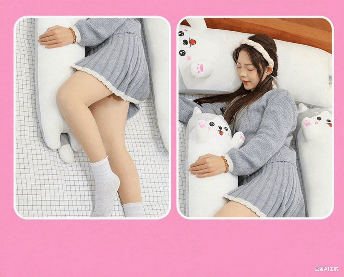 Almohadas corporales largas de peluche lindas - cachorro